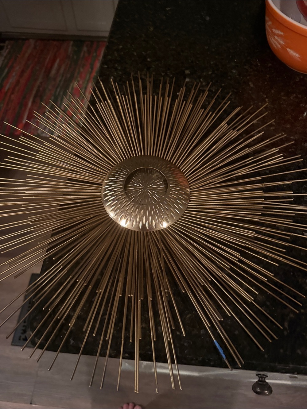 Sunburst Metal Wall Accent in Gold - Home Accents